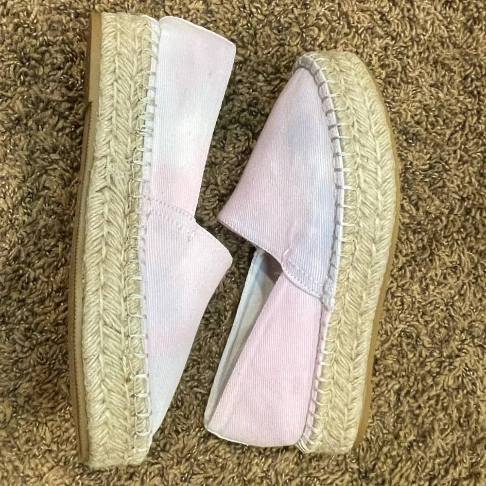 New Splendid Laney New Tie Dye Pastel Canvas Slip-On Espadrilles Size 6.5